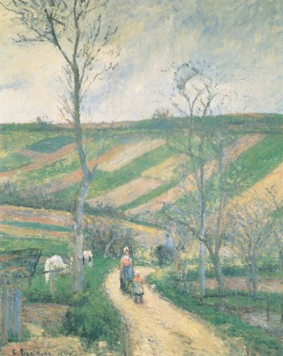 Road to the Bottom of the Hermitage, Pontoise by Camille Jacob Pissarro